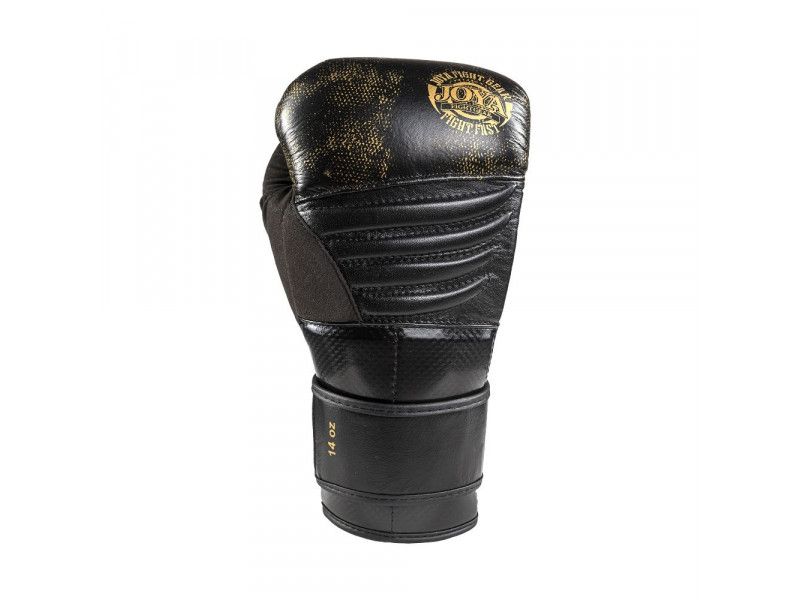 Kickbokshandschoen 'black-gold FALCON' - Leer
