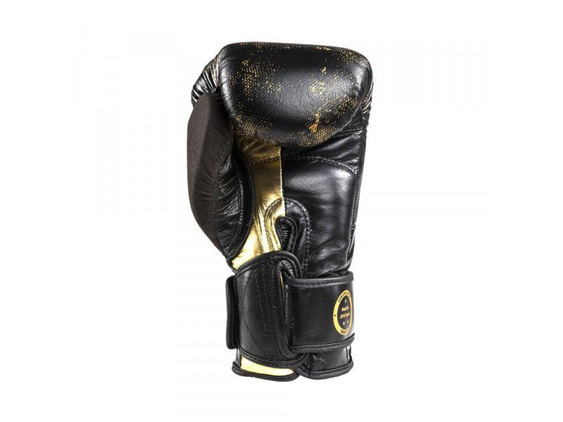 Kickbokshandschoen 'black-gold FALCON' - Leer