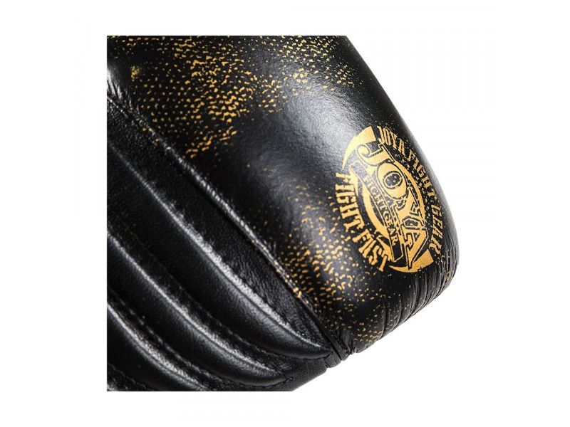 Kickbokshandschoen 'black-gold FALCON' - Leer