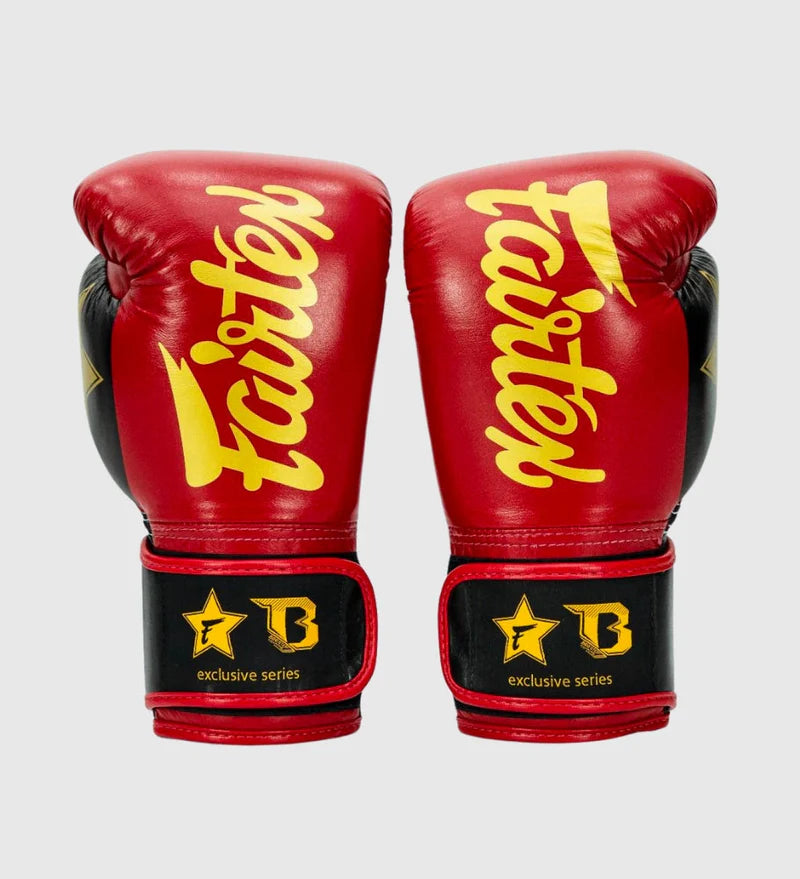 Fairtex bokshandschoenen - Rood/Goud/Zwart