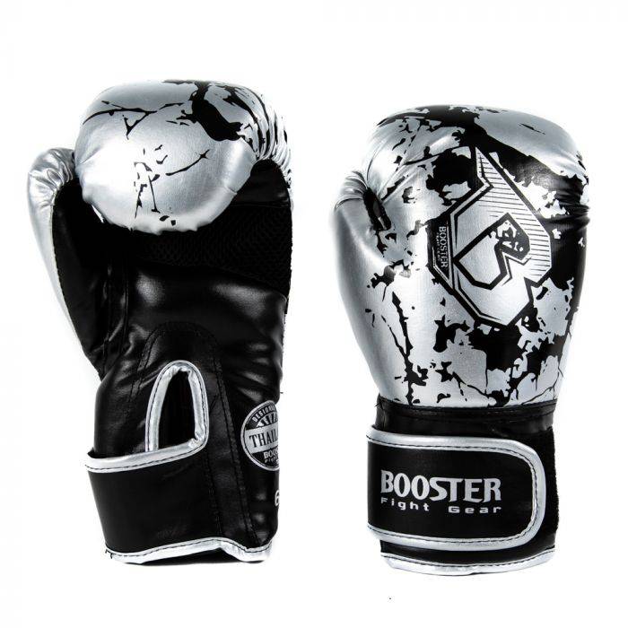 Booster Kids bokshandschoen - marble/zilver