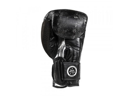 Kickbokshandschoen 'black-silver FALCON' - Leer