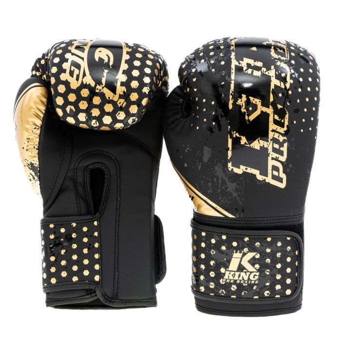 King Pro Boxing Hexagon 2 Bokshandschoenen Voor Kids Zwart/Goud